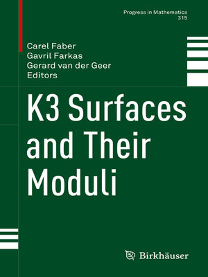 cover image of K3 Surfaces and Their Moduli